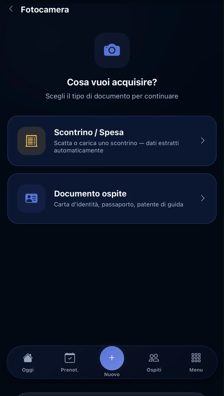 Self check-in ospite