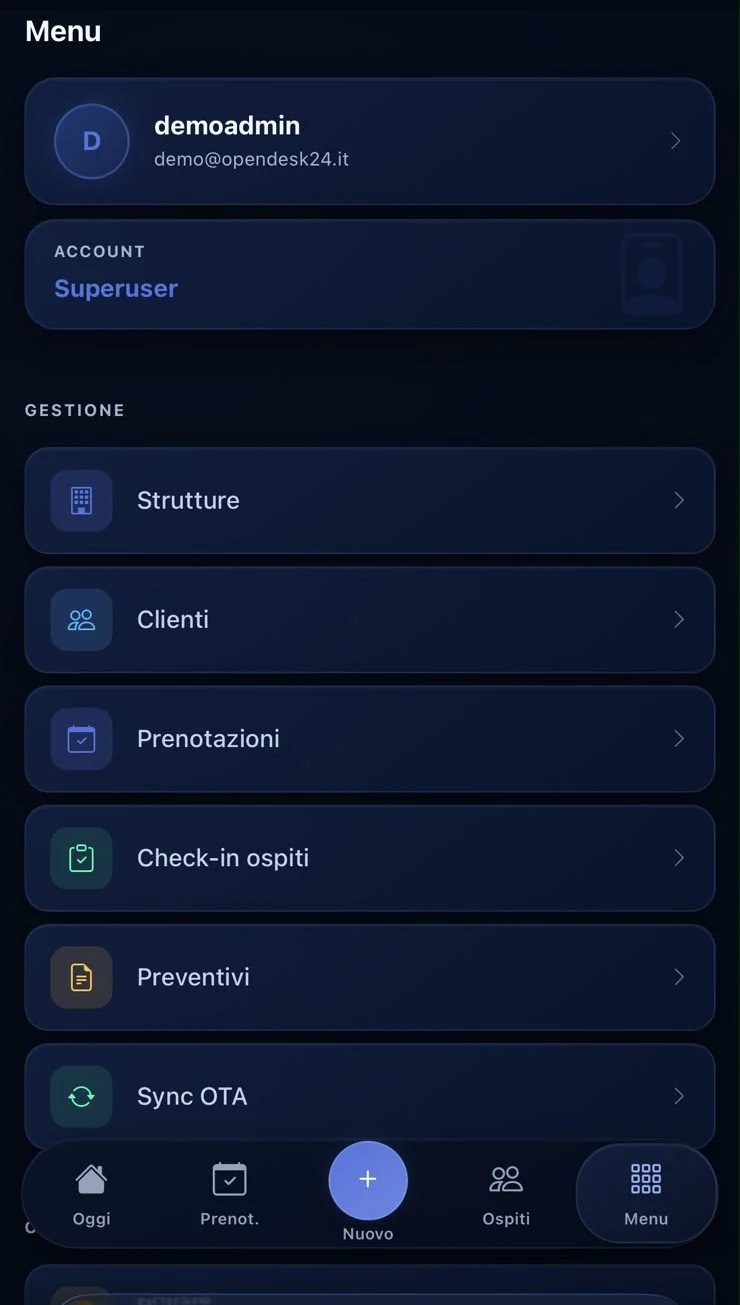 Registro movimenti mobile